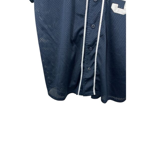 Vtg America Online AOL Shirt Jersey Mesh XL Blue Softball Logo Y2K Nostalgic - Picture 5 of 8